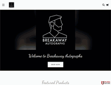 Tablet Screenshot of breakawayautographs.com